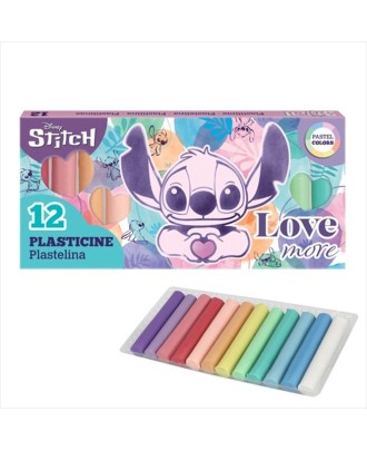 Stitch Love Conjunto Plasticina 12 Cores