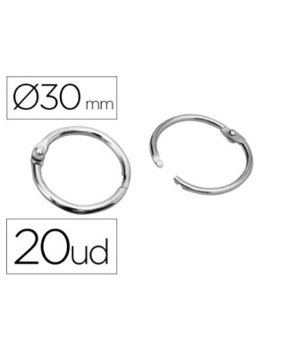 Argolas Niqueladas, N.º 2 - 30 mm - Caixa com 20 Unidades