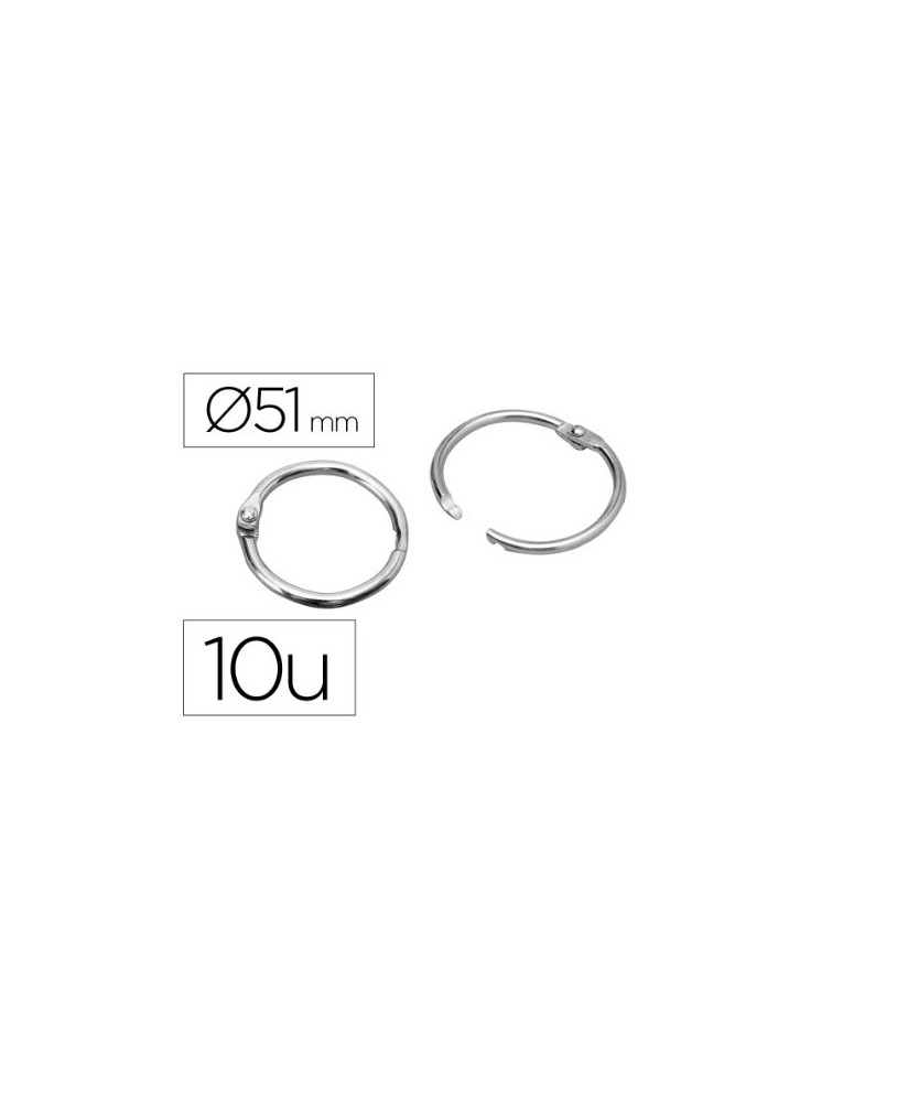 Argolas Niqueladas - N.º 5, 51 mm - Caixa com 10 Unidades