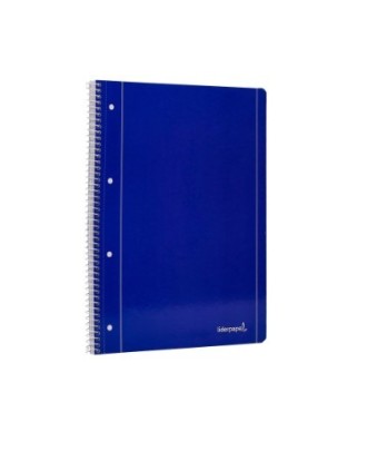 Caderno Espiral Liderpapel Capa Azul Micro 80 Folhas A4 Pautado
