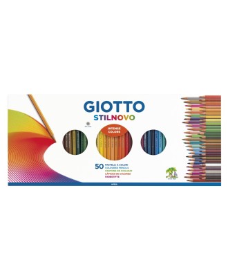 Lápis de Cor Giotto Stilnovo Caixa com 50 Cores + Afia
