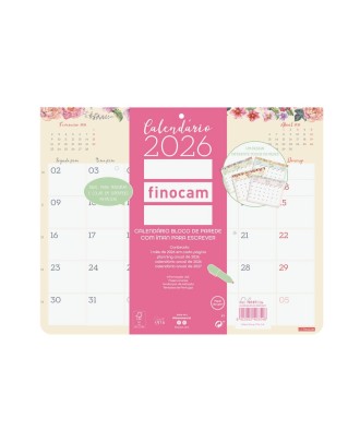 Calendário de Parede Magnético 2026 Finocam Design 25x20cm