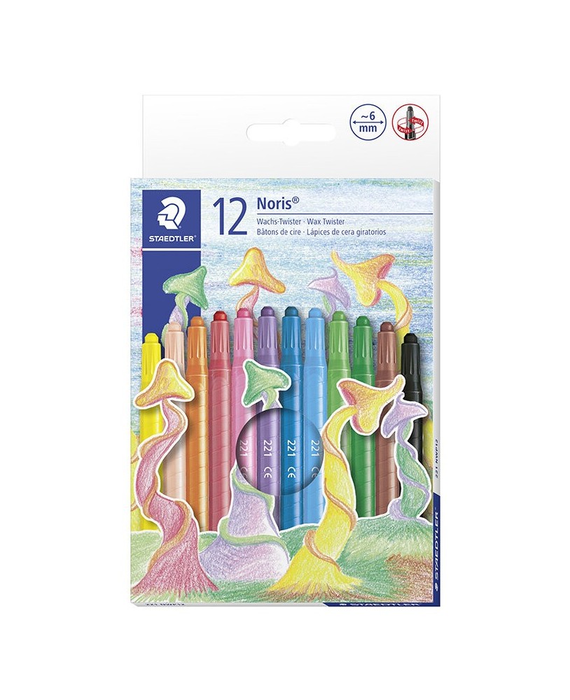 Lapis de Cera STAEDTLER NORIS Club 221NWP12 C/12 (Giratórios)