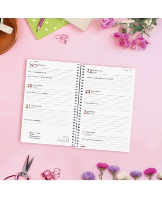 Agenda Semanal A6 2026 Espiral Finocam Beta Impossível com Elástico