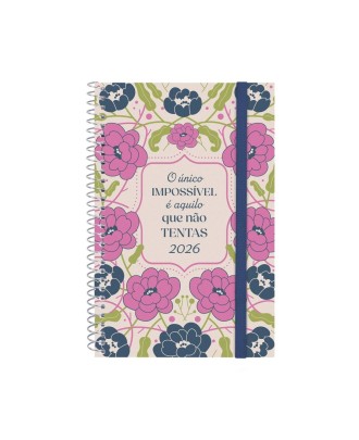 Agenda Semanal A6 2026 Espiral Finocam Beta Impossível com Elástico