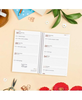 Agenda Semanal A6 2026 Espiral Finocam Beta Agora com Elástico
