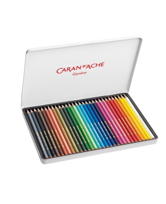 Lápis de Cor Caran d' Ache Aguarela Fancolor - Caixa Metálica 30