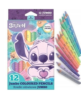 Conjunto de Lápis de Cor Stitch JUMBO