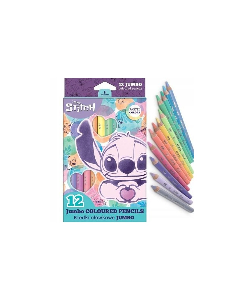 Conjunto de Lápis de Cor Stitch JUMBO
