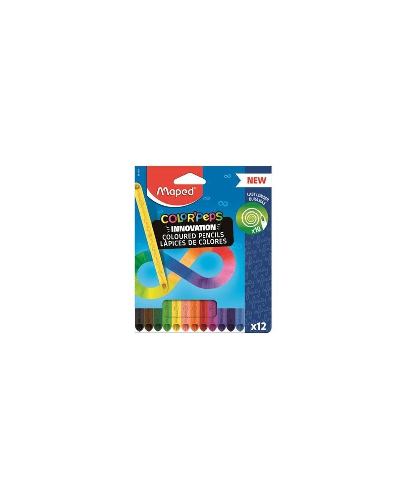 Lápis de Cor Maped Color'Peps Infinity - 12 Unidades