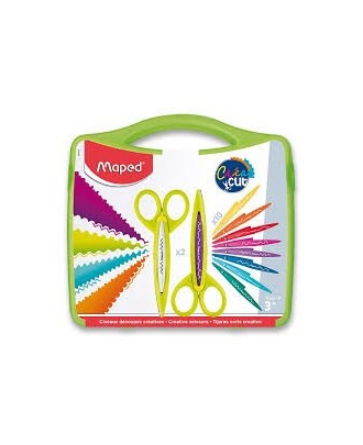 Tesoura criativa Maped Créa Cut - 2 tesouras + 10 lâminas extras