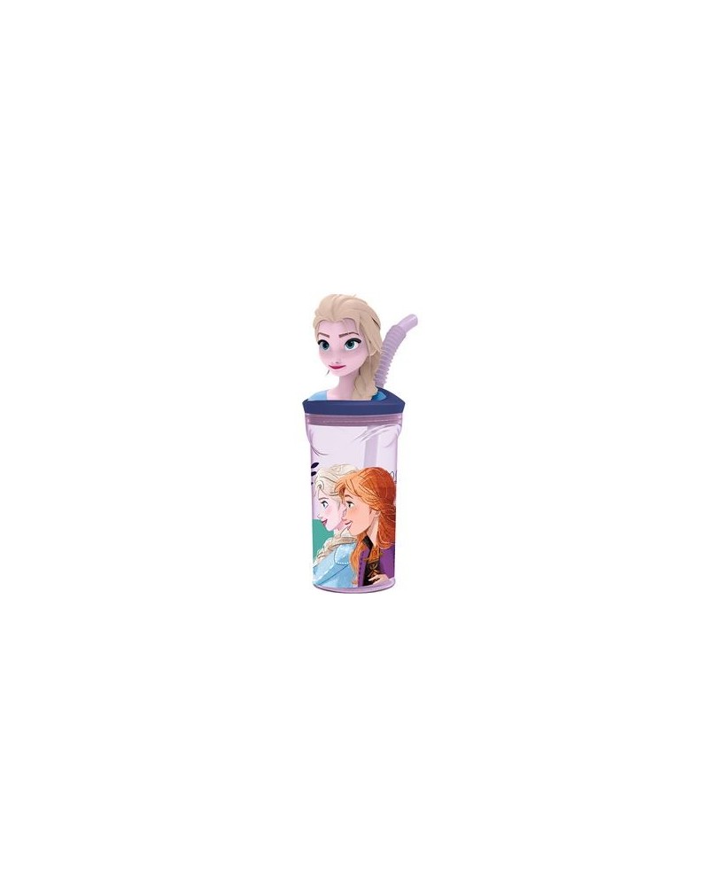 Copo Disney Frozen Trust com Tampa 3D e Palhinha | 360Ml