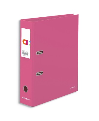 Dossier Escolar A4 Ambar School Lombada Larga 2 Argolas Rosa