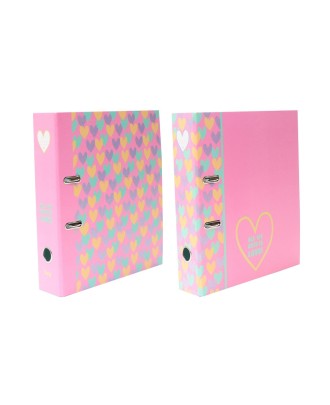 Dossier Escolar A4 Ancor B'log Hearts Lombada Larga 2 Argolas Sortido