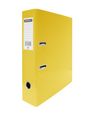 Pasta de Arquivo Simply A4 Lombada de 80mm 2 Argolas Amarelo