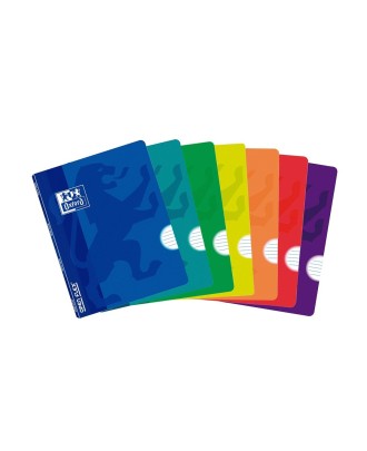 Caderno A4 Capa Plástica Agrafado Oxford Openflex Pautado 48 Folhas 90g Cores Pastel Sortido