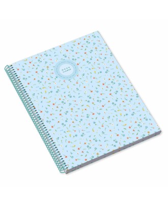 Caderno A4 Capa dura Espiral Ambar Moonflower Teen Quadriculado 80 Folhas 100g Sortido