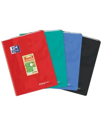 Caderno Agrafado Oxford A4 Easybook Ktaft Pautado 3 em 1