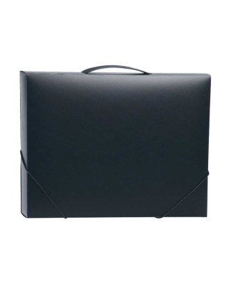 Pasta de Elásticos A4 Viquel Lombada de 30mm com Pega Preto