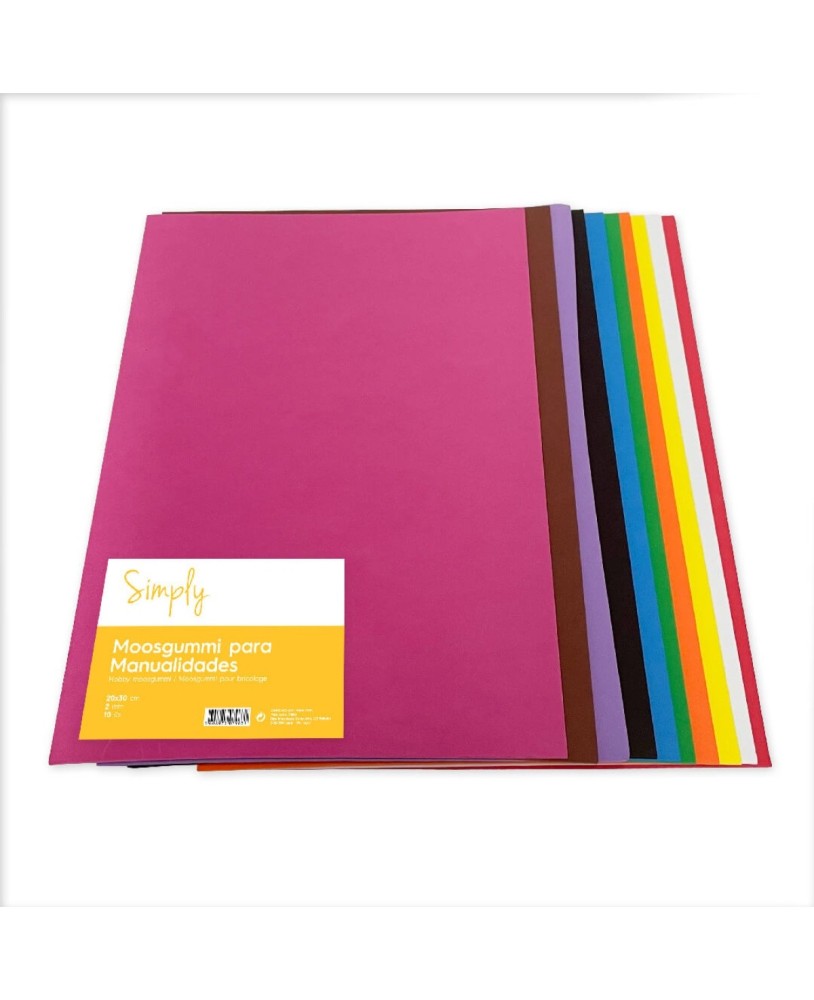 Eva A4 20x30cm 2mm SIMPLY Sortido - 10 Unidades