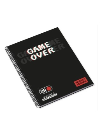 Caderno Espiral Capa Dura A4 80F 90G Teen Inverse Pautado