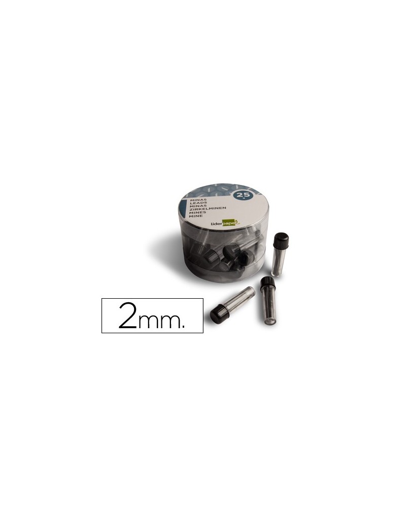 Minas para compasso 2mm estojo de 3 minas