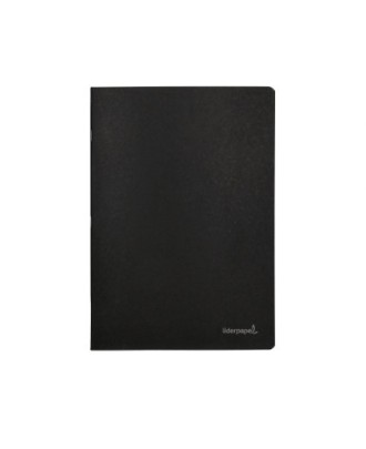Caderno Agrafado Liderpapel Capa Preta A4 80 Folhas Liso 60gr.