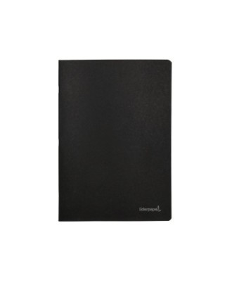 Caderno Agrafado Liderpapel Capa Preta A4 80 Folhas Pautado 60g