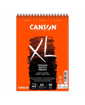 Bloco de Desenho Canso XL Esboço A5 Espiral 90g 60 Folhas