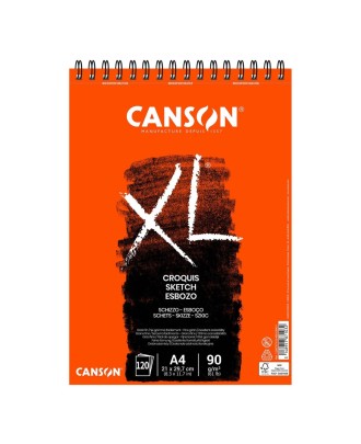 Bloco de Desenho Canson XL Esboço A4 Espiral 90g 120 Folhas