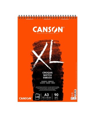 Bloco de Desenho Canson XL Esboço A3 Espiral 90g 120 Folhas