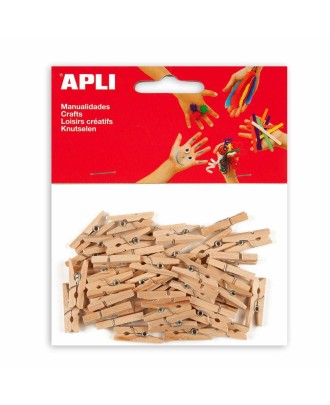 Molas de Madeira 25x3mm APLI - 45 Unidades