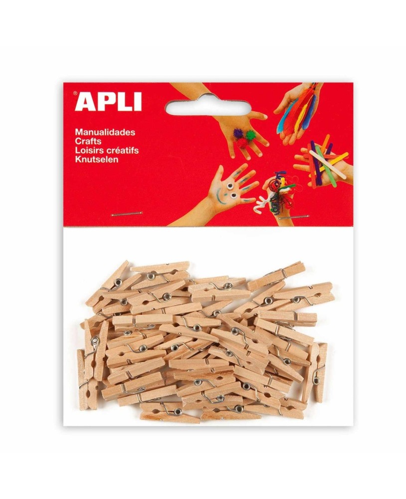 Molas de Madeira 25x3mm APLI - 45 Unidades