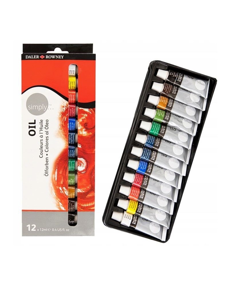 Tinta óleo DALER-ROWNEY SIMPLY 12ml caixa (12 unidades)