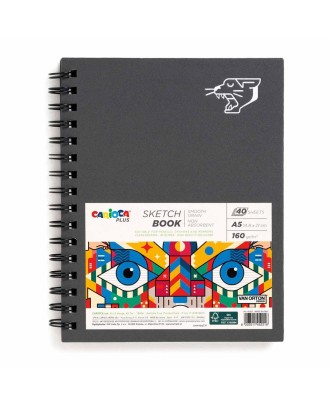 Diário Gráfico para Desenho Carioca Plus A5 Espiral 40 Folhas