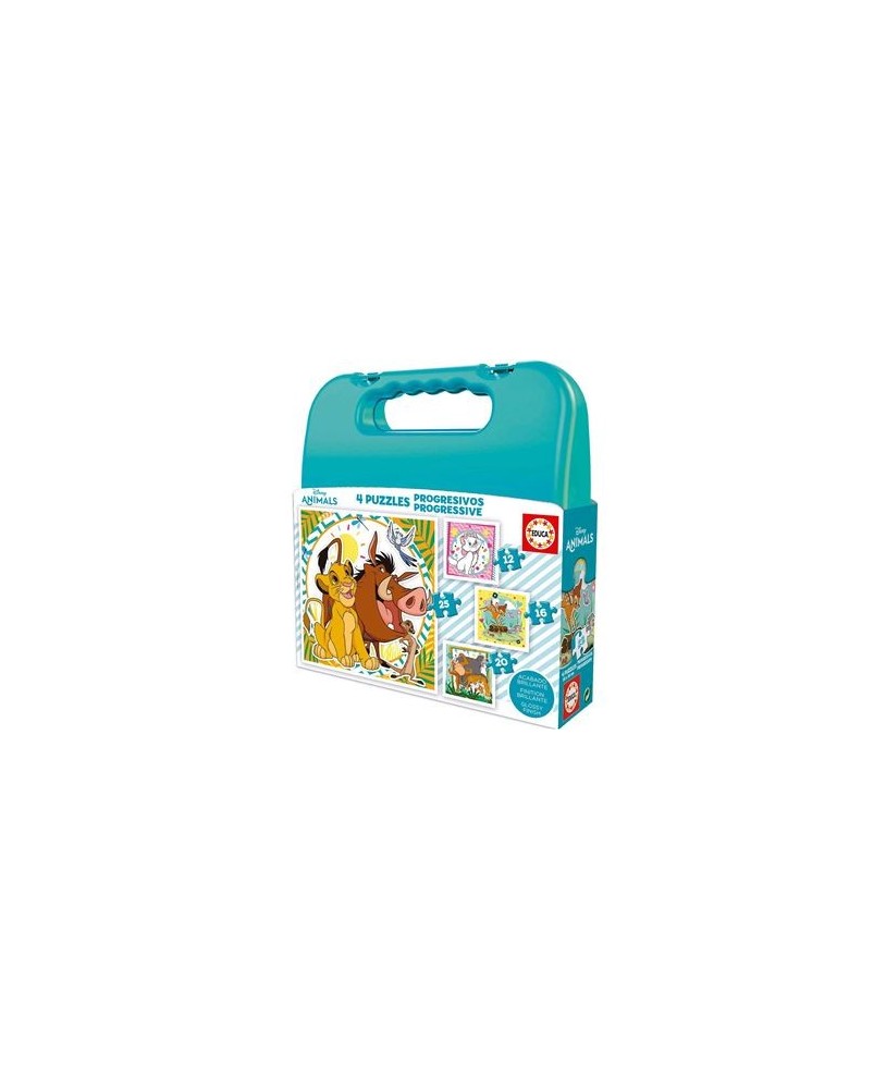 Educa Borrás - Disney - Mala com 4 puzzles progressivos