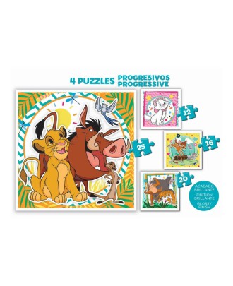 Educa Borrás - Disney - Mala com 4 puzzles progressivos