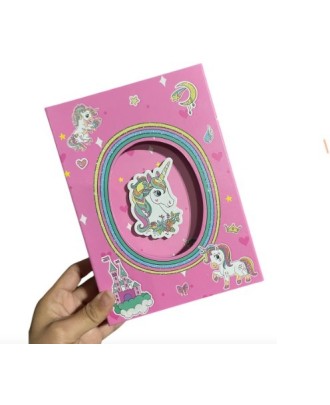 Caixa de diário íntimo unicórnio para meninas