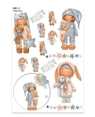 Papel Transfer Nightrose. Baby_21