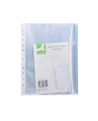 Bolsa Catálogo/Mica Q-Connect A4 80 Microns Cristal Bolsa de 100 Unidades