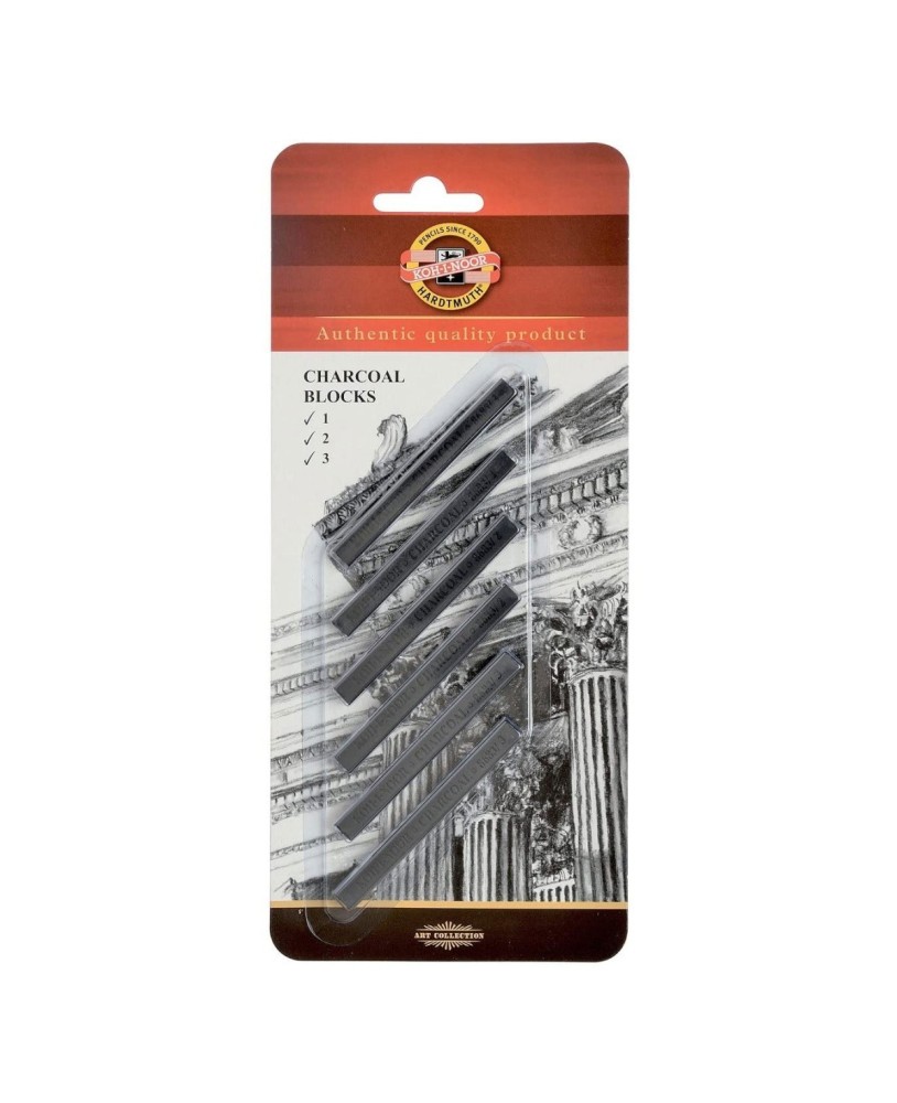 Barras de Carvão Koh-I-Noor - 6 Unidades