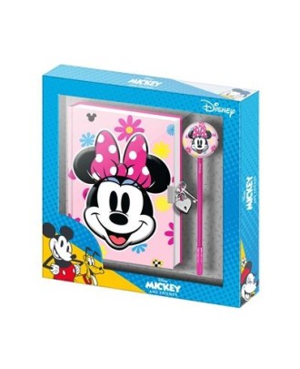 Diário + Lápis Grafite Disney 04478 | Minnie Mouse Floral