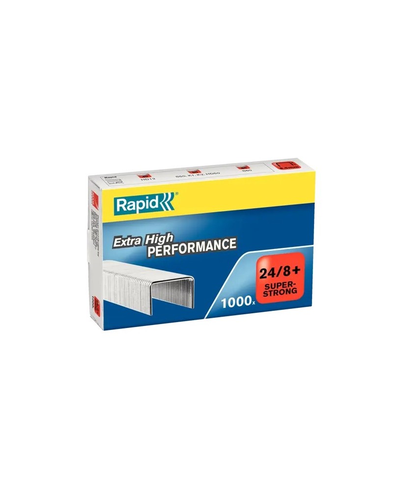 Agrafos 24/8+ Rapid Super Strong Galvanizados - 1000 Unidades