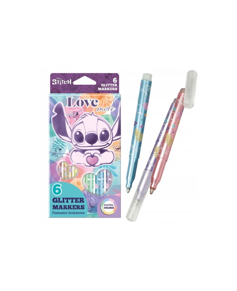 Canetas de feltro com glitter Disney Fashion Stitch Coolpack