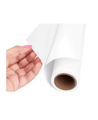 Rolo Adesivo Liderpapel Unicolor Branco Brilho Rolo de 0,45 x 20 mt.
