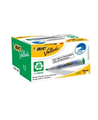 Marcador Bic Velleda para Quadro Branco Cor Verde Ponta Redonda 1,3 mm
