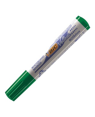 Marcador Bic Velleda para Quadro Branco Cor Verde Ponta Redonda 1,3 mm