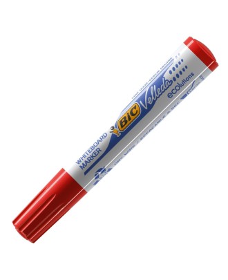 Marcador Bic Velleda para Quadro Branco Cor Vermelho Ponta Redonda 1,3 mm
