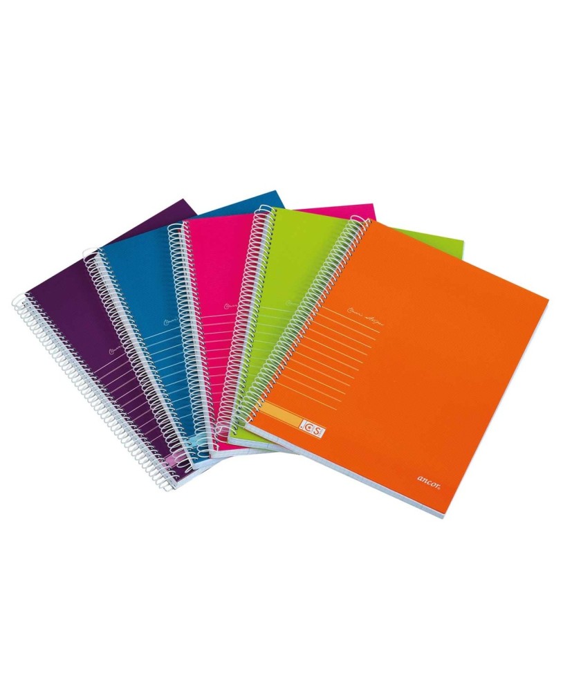 Caderno A4 Capa Dura Espiral Ancor Classic Stripes Pautado 120 Folhas 70g Sortido