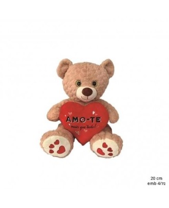 Peluche Urso c/ Coração Amo-te Mais que Tudo 20cm❤❤❤